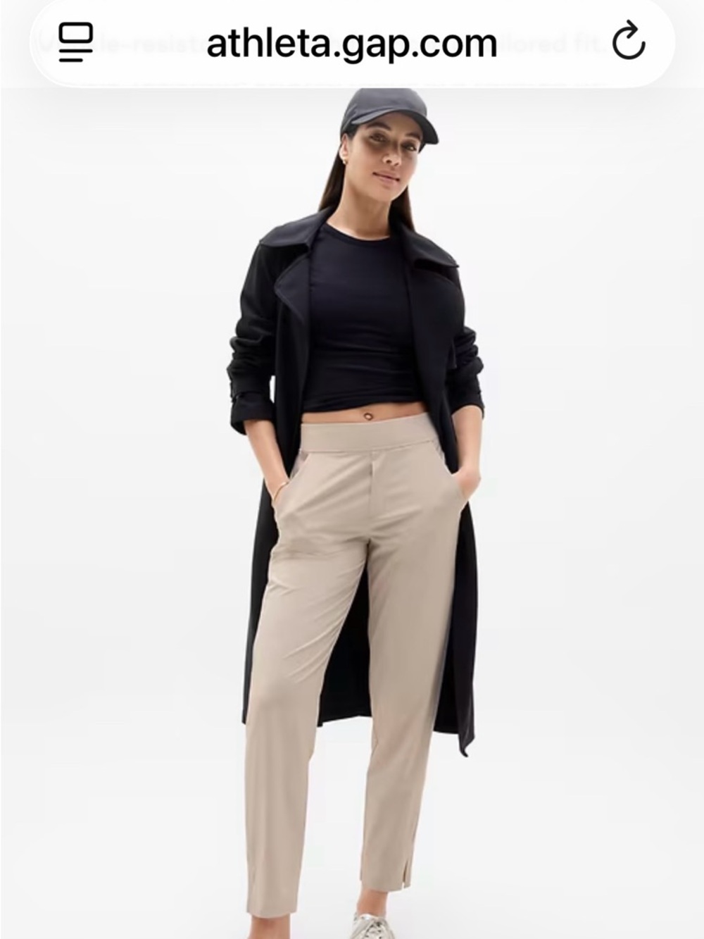 Athleta Brooklyn mid rise ankle pant - Light Beige 8 Tall